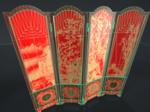 room divider screens set 3D Model