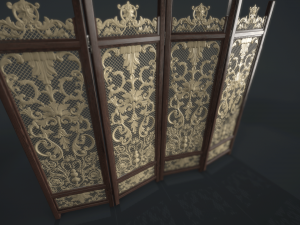 room divider screens set 3D Model