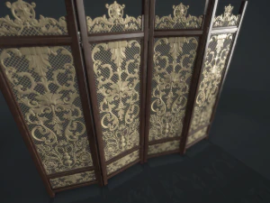 room divider screens set 3D Model