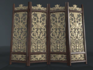 room divider screens set 3D Model