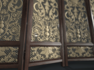 room divider screens set 3D Model