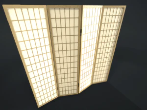 room divider screens set 3D Model