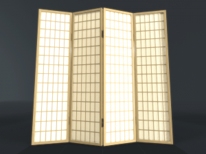room divider screens set 3D Model