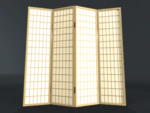 room divider screens set 3D Model