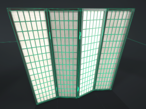 room divider screens set 3D Model