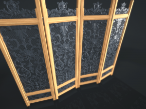 room divider screens set 3D Model