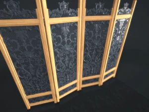 room divider screens set 3D Model