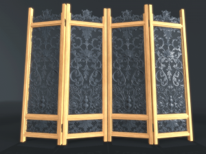 room divider screens set 3D Model