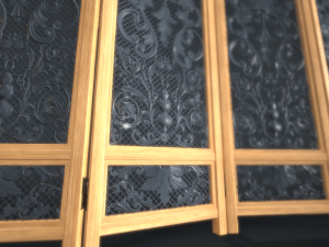 room divider screens set 3D Model
