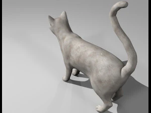 presente manipulado de gato branco Modelo 3D