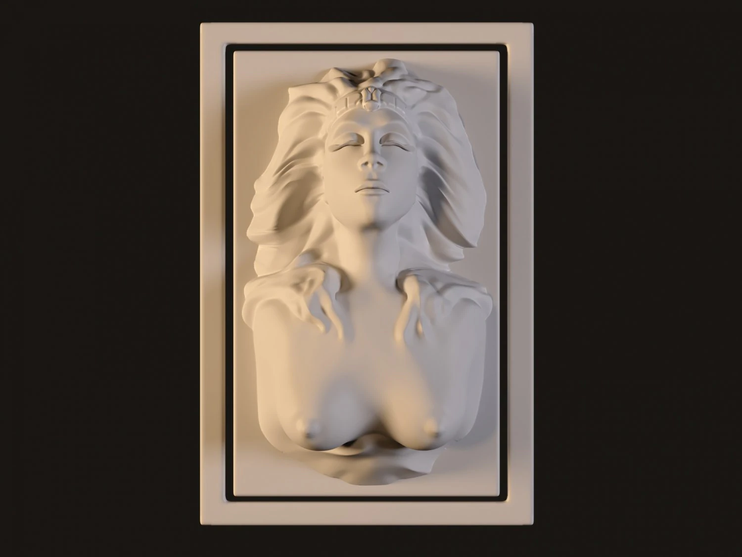 monastery statue of the greek goddess 3D Model .c4d .max .obj .3ds .fbx .stl .blend 