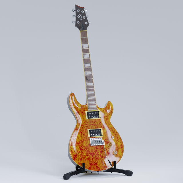 guitar m600t 3D Model .c4d .max .obj .3ds .fbx .stl .blend 