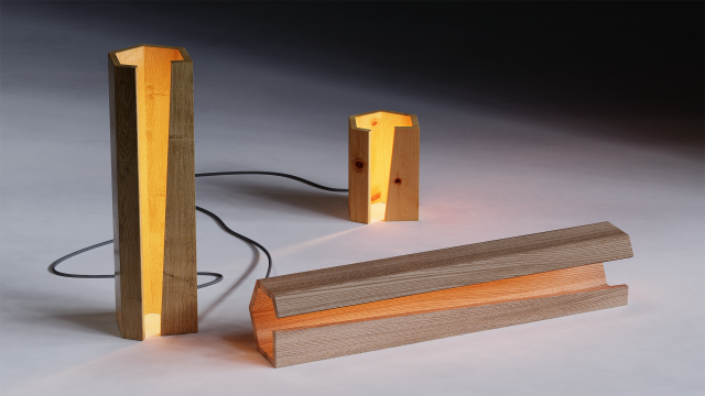 Modern wood best sale lamp