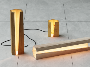 modern wood lamp 3D Model