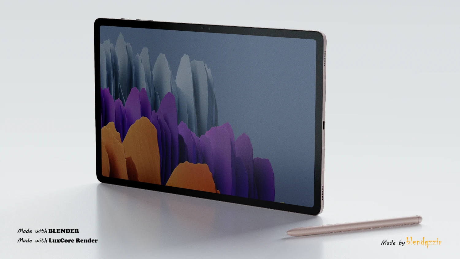 samsung galaxy tab s7 plus 5g 3D Model .c4d .max .obj .3ds .fbx .stl .blend 