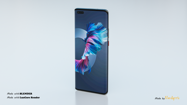 huawei mate 40 pro 5g 3D Модель .c4d .max .obj .3ds .fbx .stl .blend 