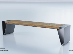 park modern bench radium 3D Model