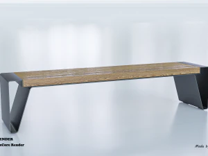 park modern bench radium 3D Model