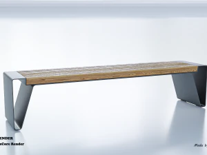 park modern bench radium 3D Model