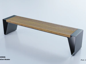 park modern bench radium 3D Model