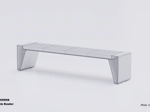park modern bench radium 3D Model