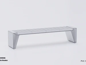 park modern bench radium 3D Model