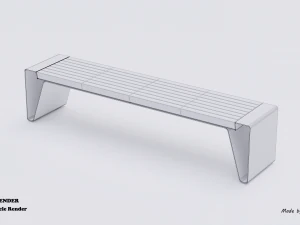 park modern bench radium 3D Model