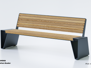 park modern bench radium lra 3D मॉडल