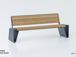 park modern bench radium lra 3D मॉडल