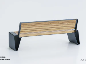 park modern bench radium lra 3D Model