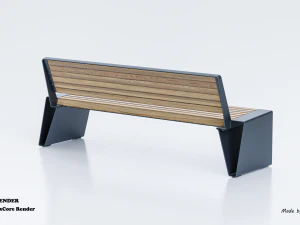 park modern bench radium lra 3D Model