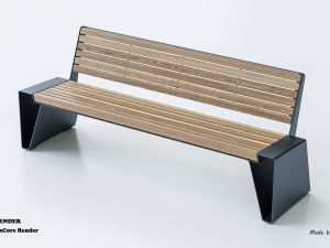 park modern bench radium lra 3D मॉडल