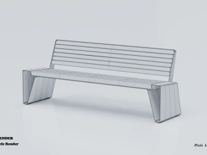 park modern bench radium lra 3D Model