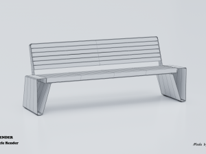 park modern bench radium lra 3D मॉडल