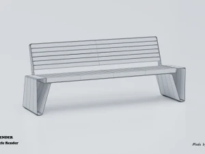 park modern bench radium lra 3D Model