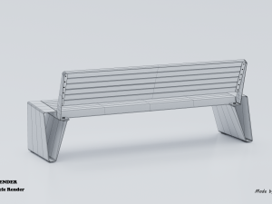 park modern bench radium lra 3D मॉडल
