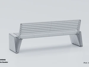 park modern bench radium lra 3D Model