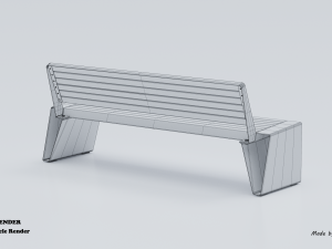 park modern bench radium lra 3D मॉडल
