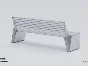 park modern bench radium lra 3D Model