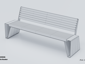 park modern bench radium lra 3D मॉडल
