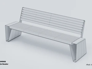 park modern bench radium lra 3D Model