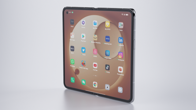 oppo find n 5g 3D Model .c4d .max .obj .3ds .fbx .stl .blend 