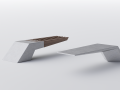 park modern bench wing 3D Models