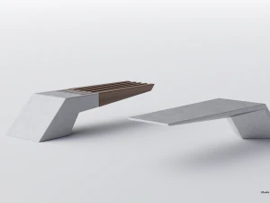 park modern bench wing 3D Model