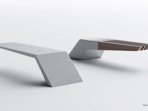 park modern bench wing 3D Model