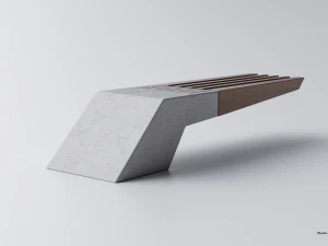 park modern bench wing 3D Model