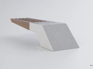 park modern bench wing 3D Model