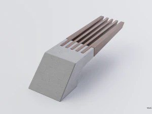 park modern bench wing 3D Model