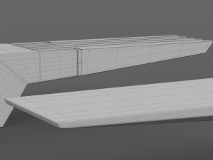 park modern bench wing 3D Model
