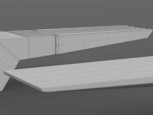 park modern bench wing 3D Model
